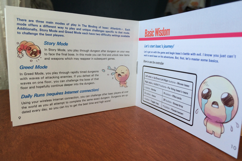 Illustration for article titled The Binding Of Isaac On Nintendo Switch Has A Gorgeous Instruction Booklet